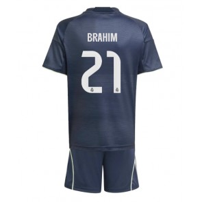 Lacne Dětský Futbalové dres Real Madrid Brahim Diaz #21 2025-26 Krátky Rukáv - Preč (+ trenírky)